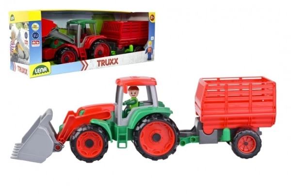 Auto Truxx tracteur chargeur avec remorque à foin avec figurine en boîte 53x19x16cm 24m+
