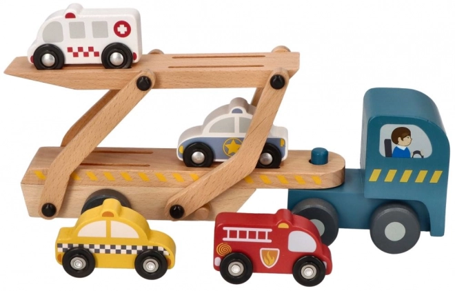 Caravane avec véhicules de secours