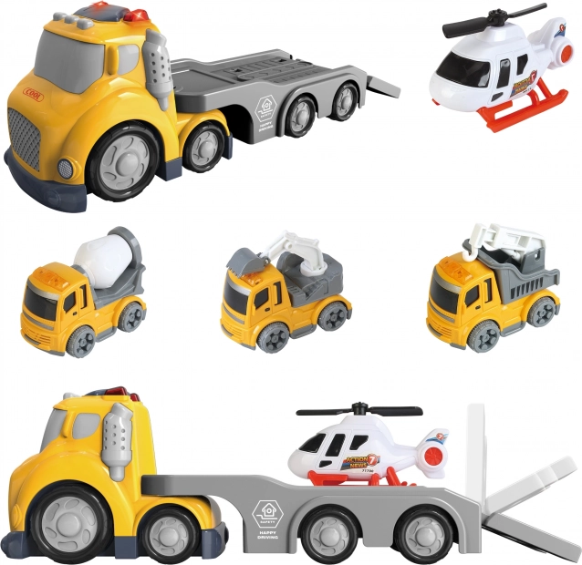 Camion de Remorquage Jaune WOOPIE City Truck avec Effets Lumineux et Sonores