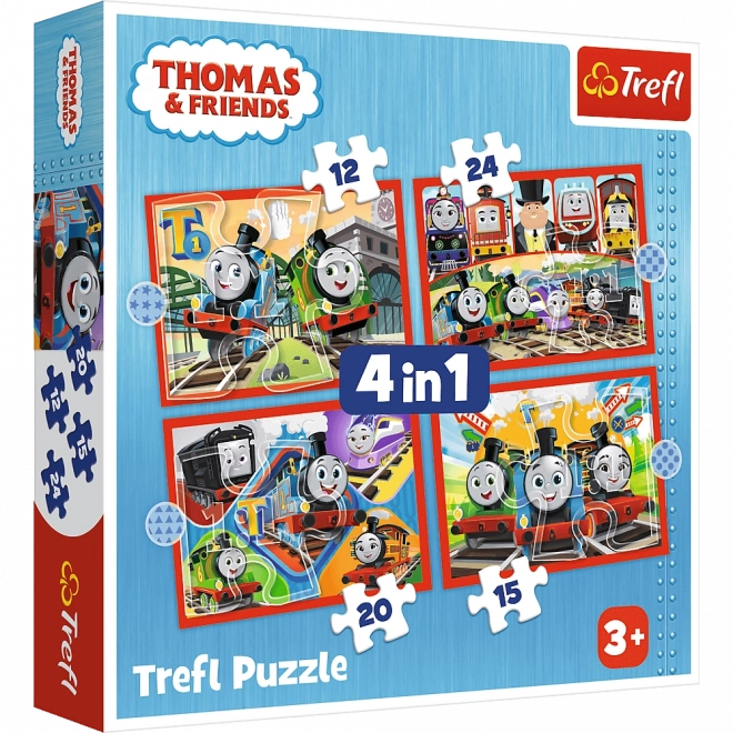 Puzzle 4v1 Courageux Thomas, Thomas et ses amis