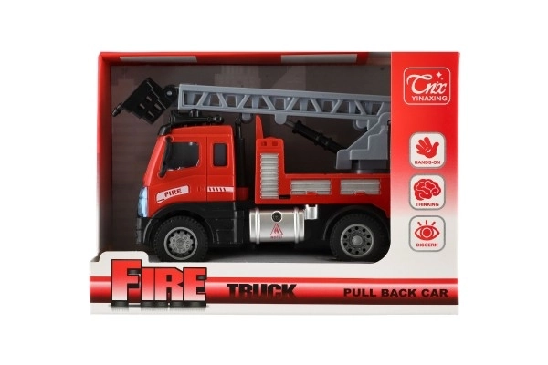 Camion de pompiers en plastique avec échelle extensible