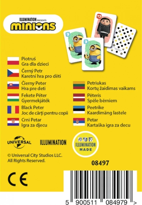 Jeu de cartes pour enfants Pierre Noir Minions