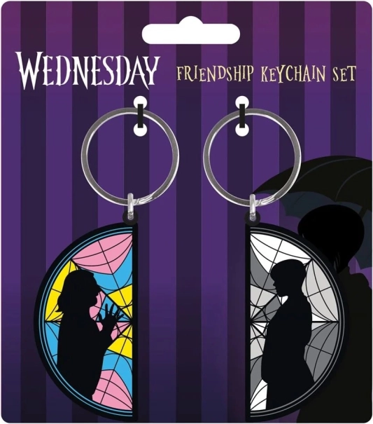 Set de deux porte-clés Wednesday et Enid