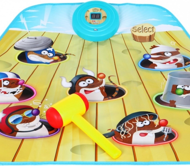 Jeu Tape-Taupe – tapis interactif avec marteau pour enfants 3+
