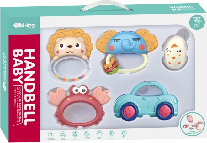 Chipolino ensemble de hochets avec anneaux de dentition animaux 5 pcs