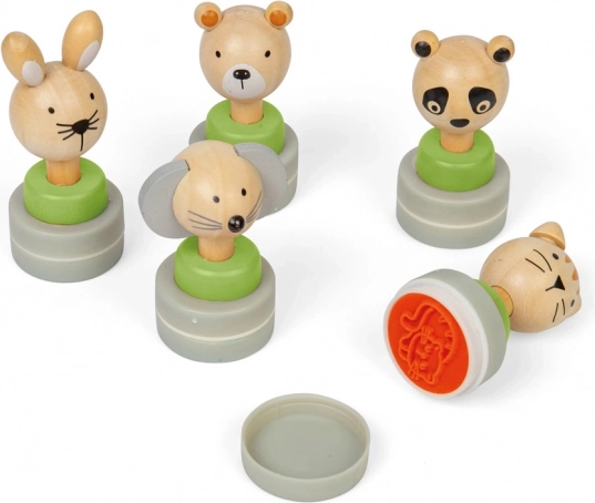 Tampons en bois avec animaux Bigjigs Toys