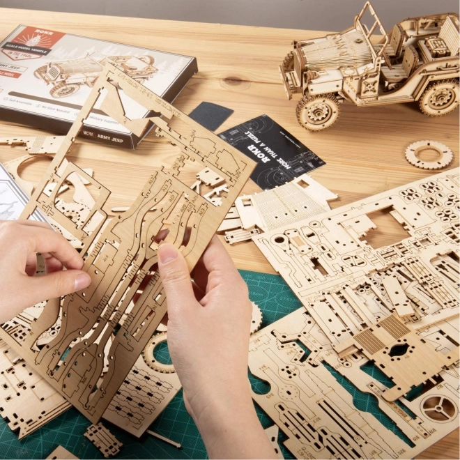 Jeep militaire - Puzzle en bois 3D