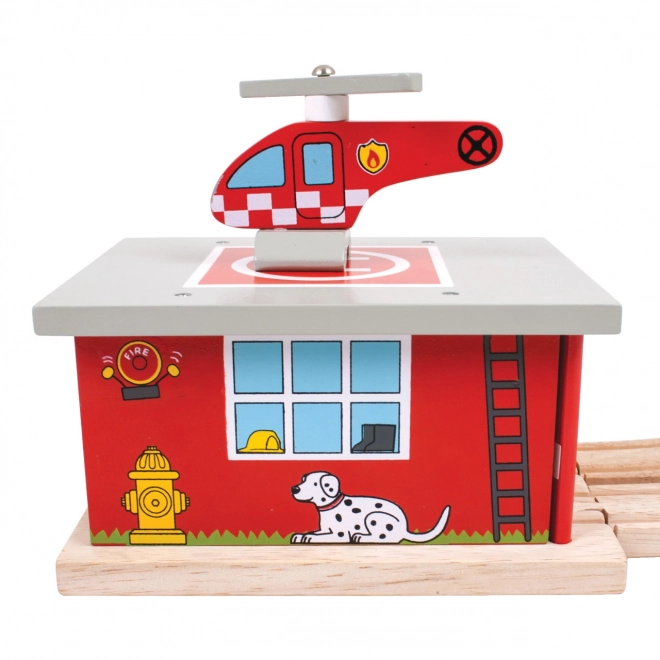 Gare de pompiers Bigjigs Rail Dépôt
