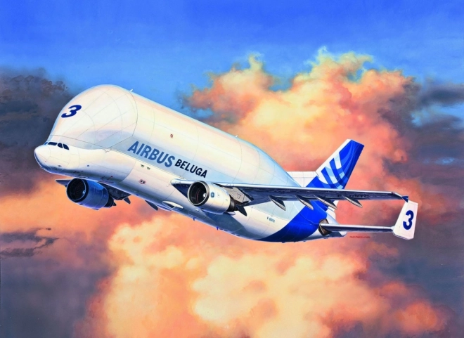 Modèle en plastique avion Airbus A300-600ST Beluga 1/144