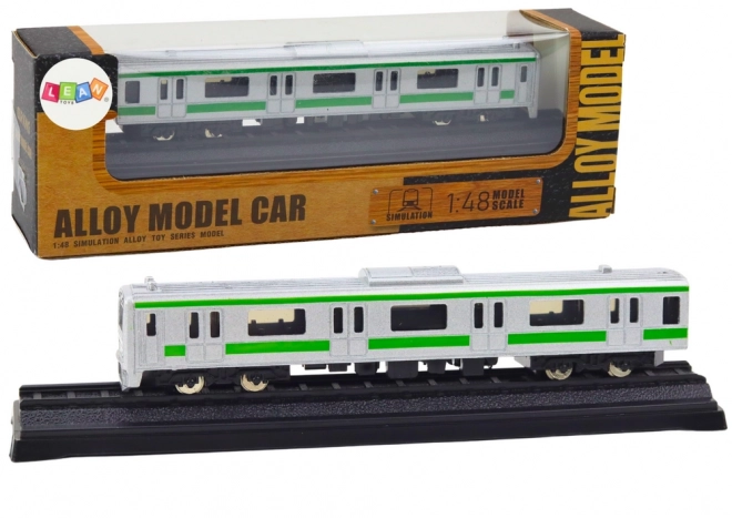 Modèle de collection de voiture de train 1:48 métal argenté