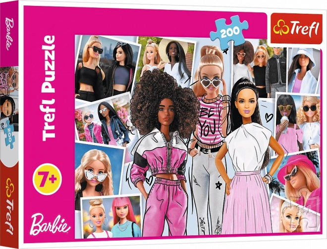 Puzzle Dans le monde de Barbie 200 pièces 48x34cm en boîte 33x23x4cm