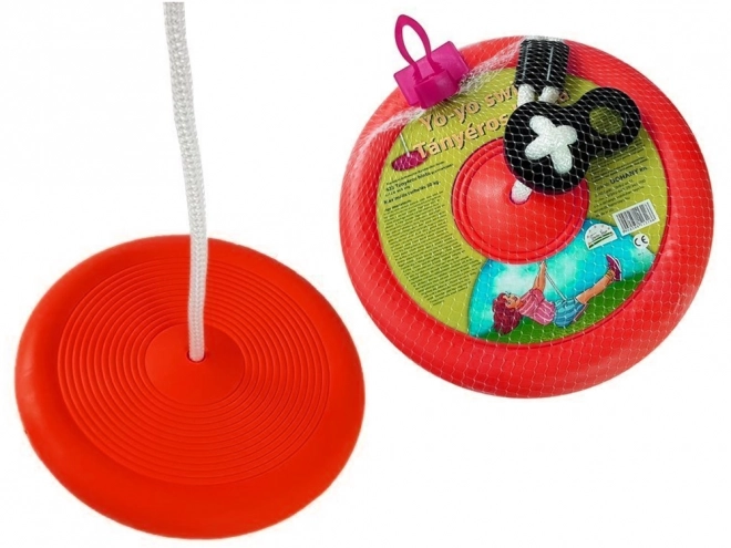 Balançoire de jardin pour enfants avec siège rond 423 – rouge