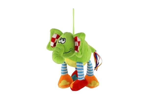 Éléphant en peluche coloré
