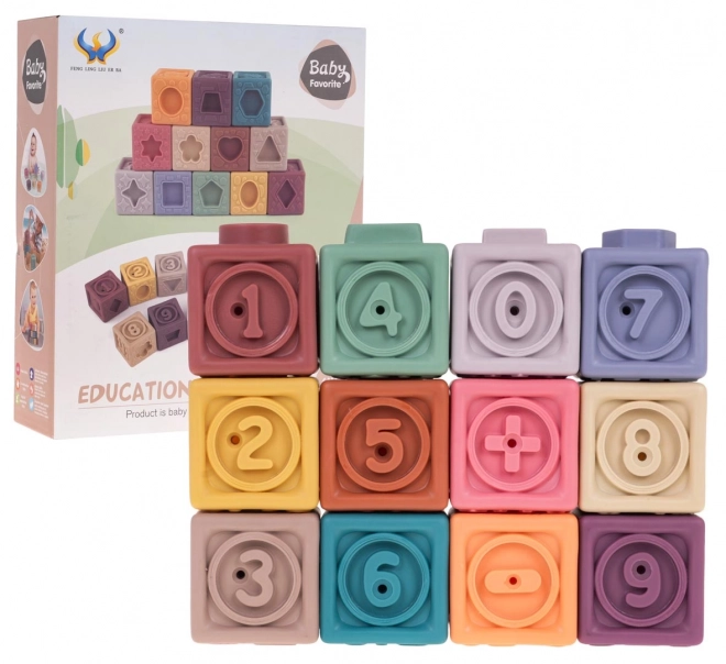 Ensemble de cubes sensoriels numérotés