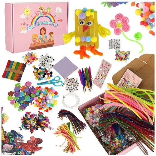 Kit créatif pour enfants - travaux manuels et art avec 1200 éléments