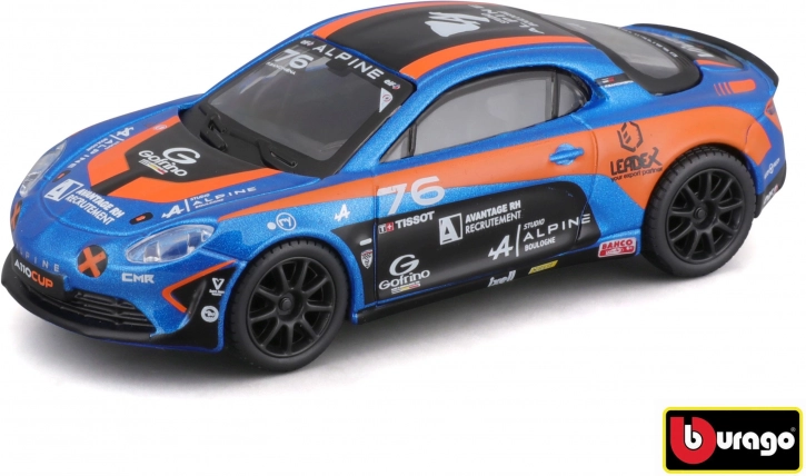 Modèle de voiture métallique 1:43 Alpine A110 Cup Racing en boîte cadeau