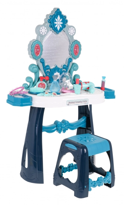 Coiffeuse interactive pour enfants avec éclairage et accessoires