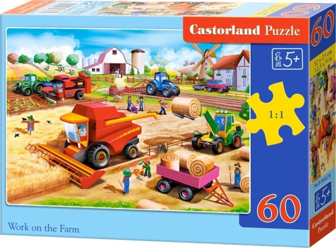 Puzzle CASTORLAND Travail à la ferme 60 pièces