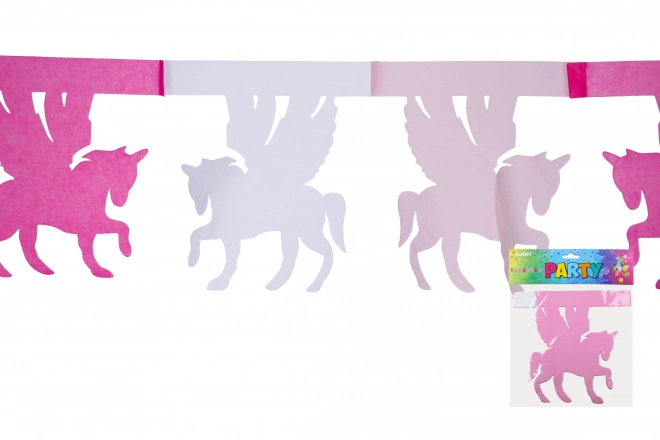 Guirlande rose et blanc 3 m - Licorne