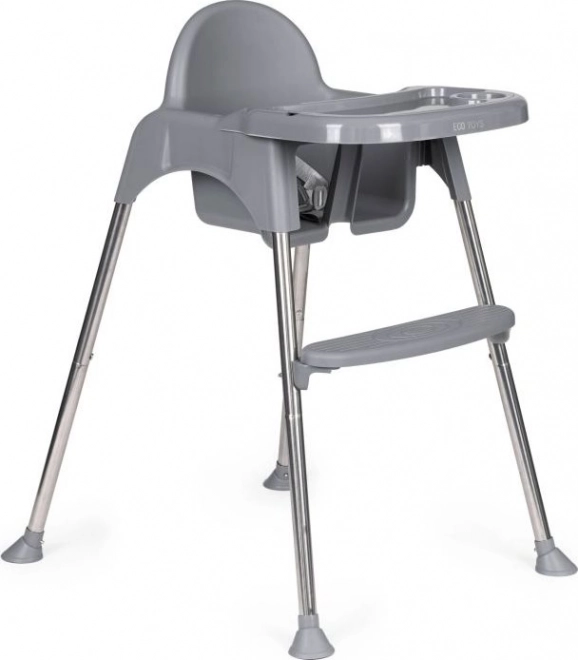 ECOTOYS Chaise haute 2-en-1 grise
