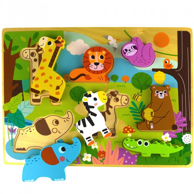Puzzle en bois ZOO Safari pour enfants