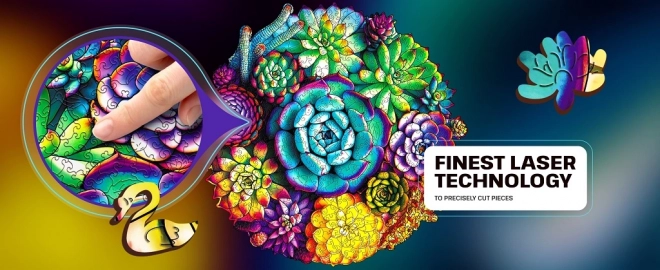 Puzzle en bois d'évasion EscapeWelt Succulentes 200 pièces