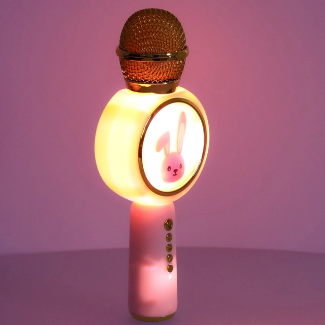 Microphone sans fil pour karaoké bunny rose