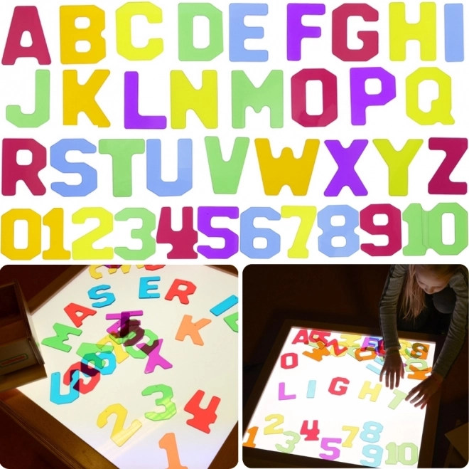 Chiffres et lettres translucides 38 pcs MasterKidz