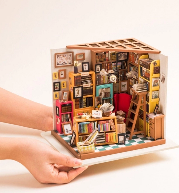 Samova studovna - Bibliothèque DIY Miniature Maison de Poupées