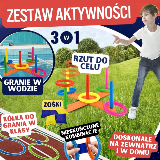 Ensemble 3 en 1 pour jeux en plein air de Woopie