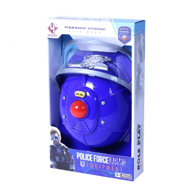 Casque de police avec son et lumière