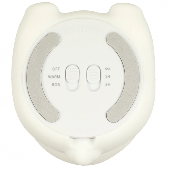 Lampe de nuit LED pour enfant en silicone Blanche avec lapin rose