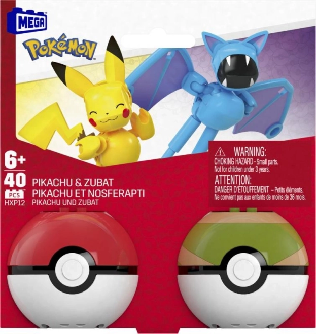 Jeu de construction Pokémon Pikachu et Zubat