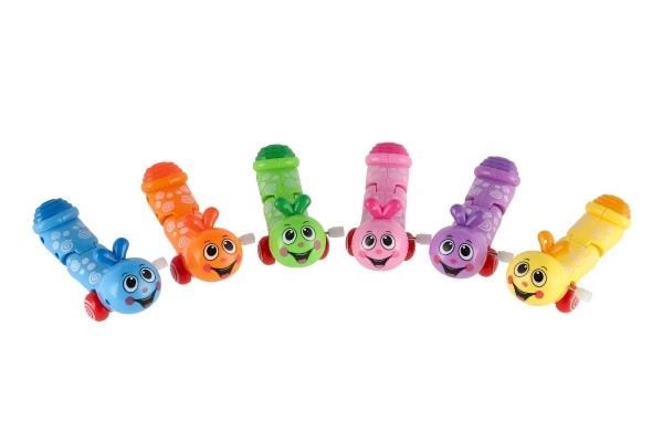 Ver à ventouse rampant en plastique 13cm 6 couleurs 12 pcs en boîte
