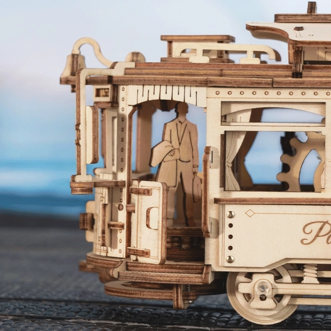 Puzzle mécanique en bois 3D RoboTime Tramway