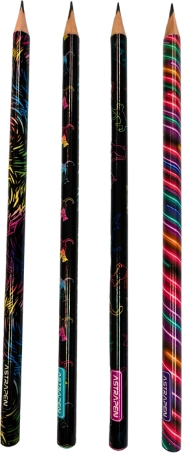 ASTRA crayon triangulaire HB avec gomme néon