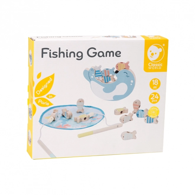 Jeu de pêche en bois pliable