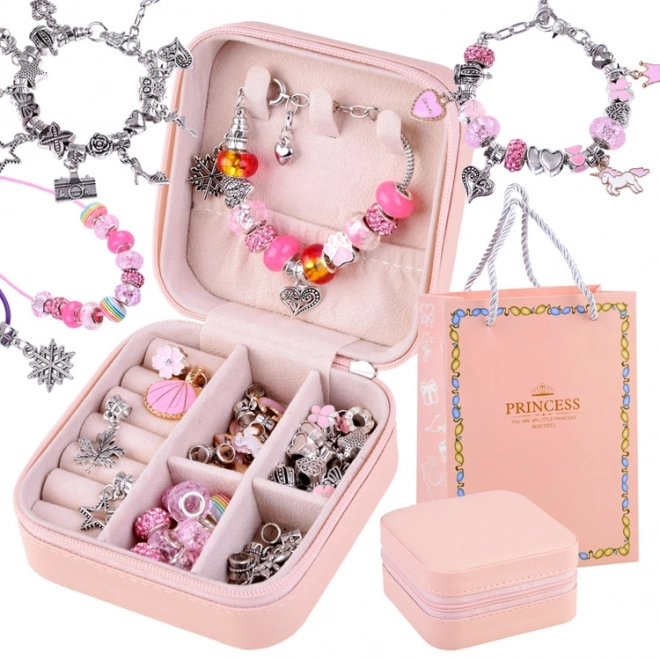 Kit créatif de perles pour la fabrication de bracelets avec pendentifs
