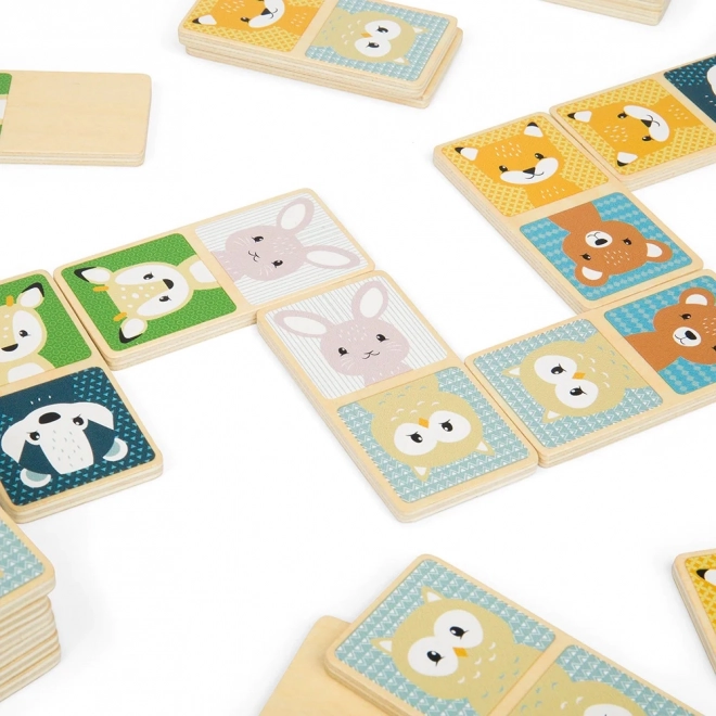 Dominos en bois Animaux de la Forêt