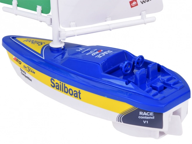 Voilier coloré avec batteries ZA5234 – Bleu