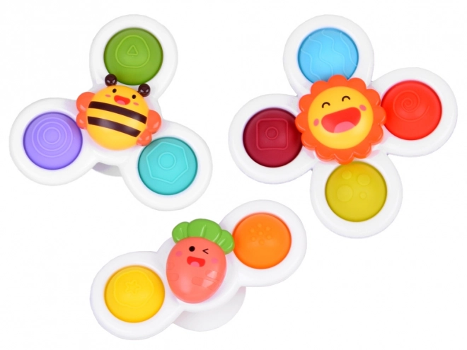 Senzoe Fidget Spinner avec ventouse 3 pcs