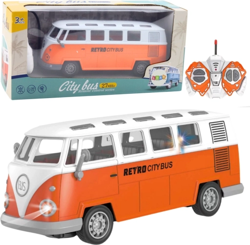 autobus urbain rétro RC avec lumières 1:30