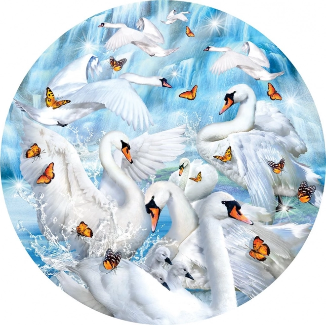 Puzzle rond Cascade de Cygne 1000 pièces