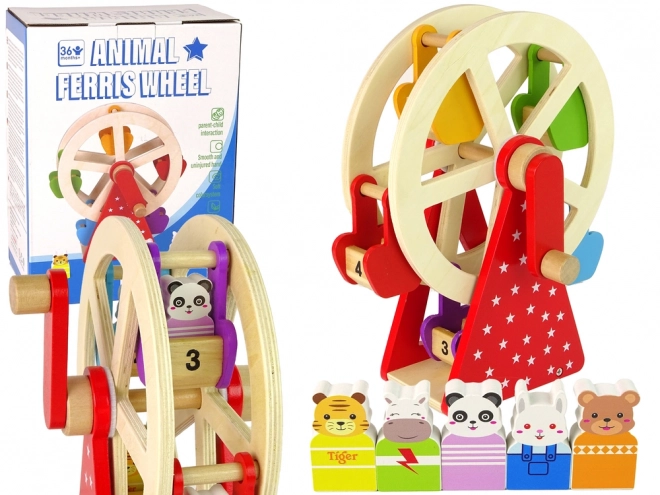 Figurines en bois tournantes de grande roue