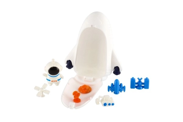 Navette spatiale avec accessoires en plastique 10x12x7cm