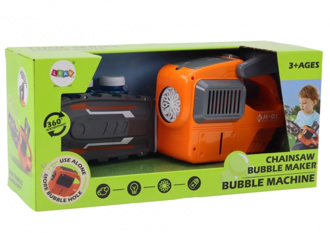 Machine à bulles de savon Orange Tronçonneuse