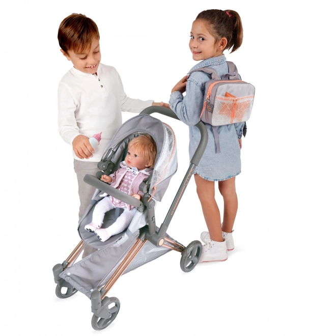 DeCuevas 81777 Poussette pliable pour poupées 3 en 1 avec sac à dos CITY X 2024 - 73 cm