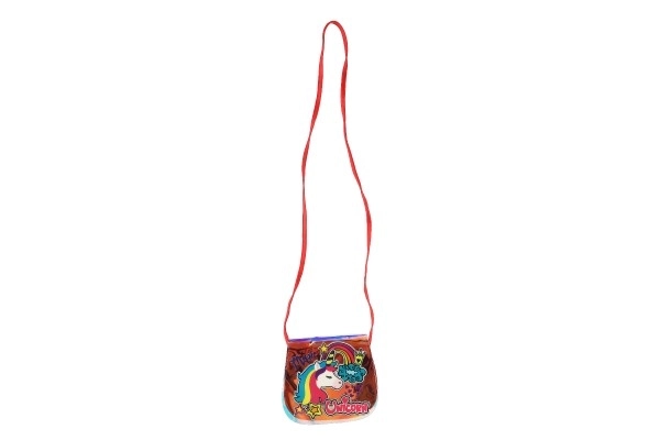Sac arc-en-ciel licorne en plastique 4 couleurs dans un sachet 17x15x3cm