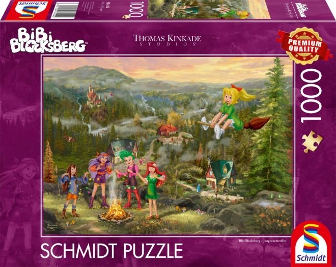 Puzzle Petite Sorcière Bibi : Rencontre des petites sorcières 1000 pièces