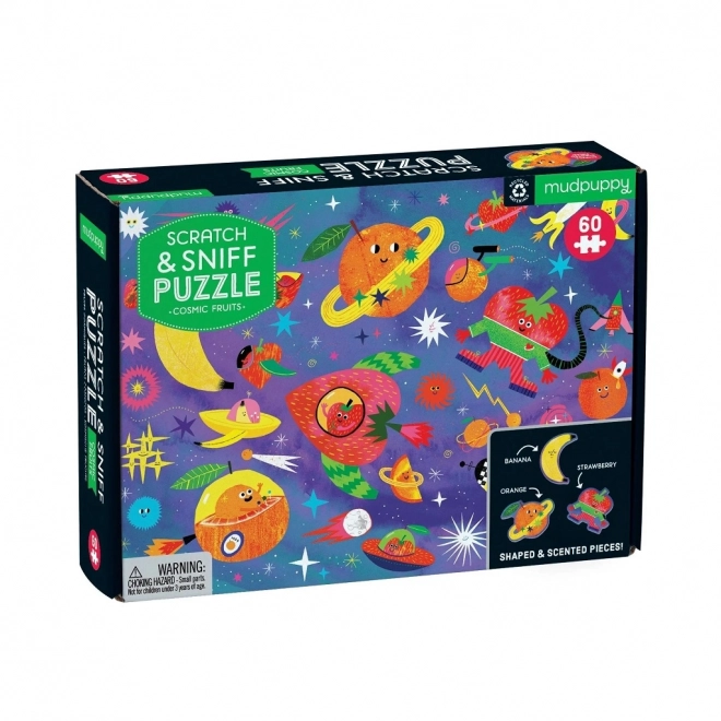 Puzzle Mudpuppy fruits spatiaux parfumés 60 pièces